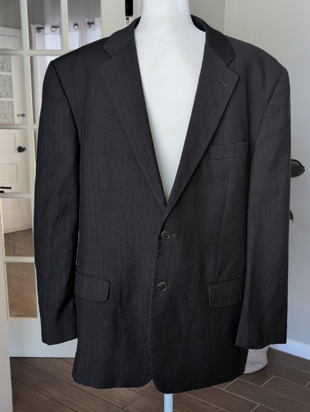 Missoni Designer Men's Dark Charcoal Gray Two-Button Blazer 48L